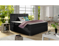 Čalúnená manželská posteľ s úložným priestorom Anzia 160 - čierna (Soft 11)