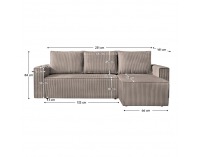 Rohová sedačka s rozkladom Apel Roh L/P - sivobéžová (taupe)