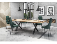 Jedálenský stôl Apex 140 - dub prírodný / čierna