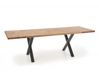 Jedálenský stôl Apex 160 M - dub prírodný / čierna