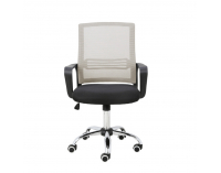 Kancelárska stolička (2 ks) Apolo - sivohnedá (taupe) / čierna