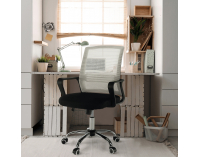 Kancelárska stolička (2 ks) Apolo - sivohnedá (taupe) / čierna