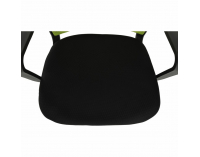 Kancelárska stolička s podrúčkami Apolo - zelená / čierna