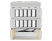 Boxspringová manželská pocketová posteľ April 160x200 cm - sivá