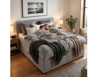 Boxspringová manželská pocketová posteľ April 160x200 cm - sivohnedá (taupe)