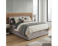 Boxspringová manželská pocketová posteľ April 160x200 cm - sivohnedá (taupe)