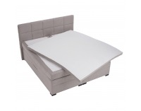 Boxspringová manželská pocketová posteľ April 160x200 cm - sivohnedá (taupe)
