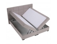 Boxspringová manželská pocketová posteľ April 160x200 cm - sivohnedá (taupe)