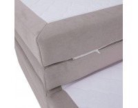 Boxspringová manželská pocketová posteľ April 160x200 cm - sivohnedá (taupe)