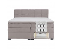 Boxspringová manželská pocketová posteľ April 160x200 cm - sivohnedá (taupe)