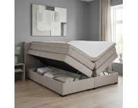 Boxspringová manželská pocketová posteľ April 160x200 cm - sivohnedá (taupe)
