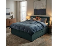 Boxspringová manželská pocketová posteľ April 160x200 cm - zelená