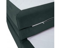 Boxspringová manželská pocketová posteľ April 160x200 cm - zelená