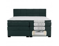 Boxspringová manželská pocketová posteľ April 160x200 cm - zelená
