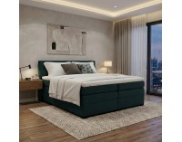 Boxspringová manželská pocketová posteľ April 160x200 cm - zelená