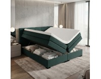 Boxspringová manželská pocketová posteľ April 160x200 cm - zelená