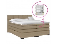 Boxspringová manželská pocketová posteľ April 180x200 cm - sivohnedá (taupe)