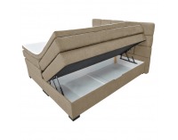 Boxspringová manželská pocketová posteľ April 180x200 cm - sivohnedá (taupe)