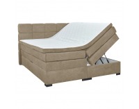 Boxspringová manželská pocketová posteľ April 180x200 cm - sivohnedá (taupe)