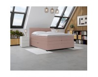 Boxspringová manželská pocketová posteľ April 200x200 cm - ružová