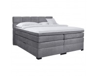 Boxspringová manželská pocketová posteľ April 200x200 cm - sivá