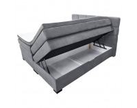 Boxspringová manželská pocketová posteľ April 200x200 cm - sivá