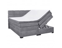 Boxspringová manželská pocketová posteľ April 200x200 cm - sivá