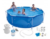 Bazén s konštrukciou a príslušenstvom Aquabel 300 cm - modrá