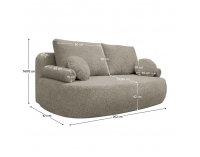 Rozkladacia pohovka s úložným priestorom Aragon - sivobéžová (taupe)