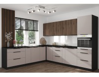 Dolná kuchynská skrinka Araka 40 D 1F BB - kašmír / čierna