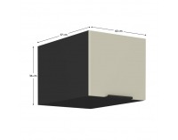 Horná kuchynská skrinka Araka 40 NAGU-36 1F - kašmír / čierna