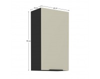 Horná kuchynská skrinka Araka 50 G-90 1F - kašmír / čierna