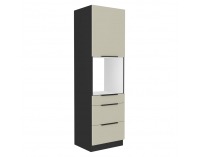 Skrinka na vstavanú rúru Araka 60 DPS-210 3S1F - kašmír / čierna