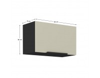 Horná kuchynská skrinka Araka 60 GU-36 1F - kašmír / čierna