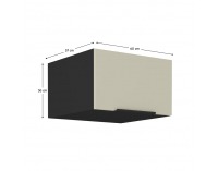 Horná kuchynská skrinka Araka 60 NAGU-36 1F - kašmír / čierna