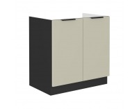 Drezová kuchynská skrinka Araka 80 ZL 2F BB - kašmír / čierna