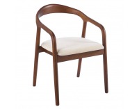 Jedálenská stolička Ardet - orech / béžová