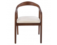 Jedálenská stolička Ardet - orech / béžová