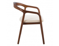 Jedálenská stolička Ardet - orech / béžová