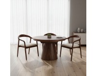 Jedálenská stolička Ardet - orech / béžová