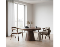 Jedálenská stolička Ardet - orech / béžová