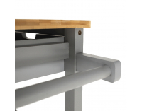 Servírovací stolík na kolieskach Arete - prírodná / sivá