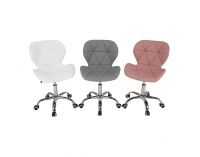 Kancelárske kreslo Argus - ružová (Velvet) / chróm