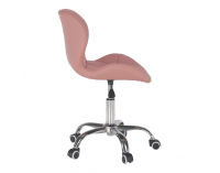 Kancelárske kreslo Argus - ružová (Velvet) / chróm