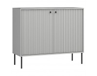 Dvojdverová komoda Aris 2D - sivá / čierna