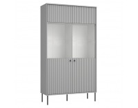 Vitrína Aris 2D - sivá / čierna