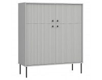 Štvordverová komoda Aris 2D2D - sivá / čierna