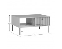 Konferenčný stolík Aris - sivá / čierna