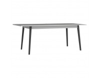 Rozkladací jedálenský stôl Aris - sivá / čierna