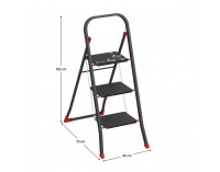 Skladacie schodíky Arko 3 - čierna